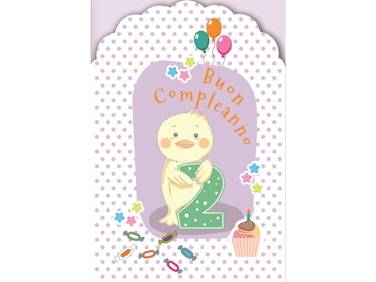 Biglietto buon compleanno 2° anno