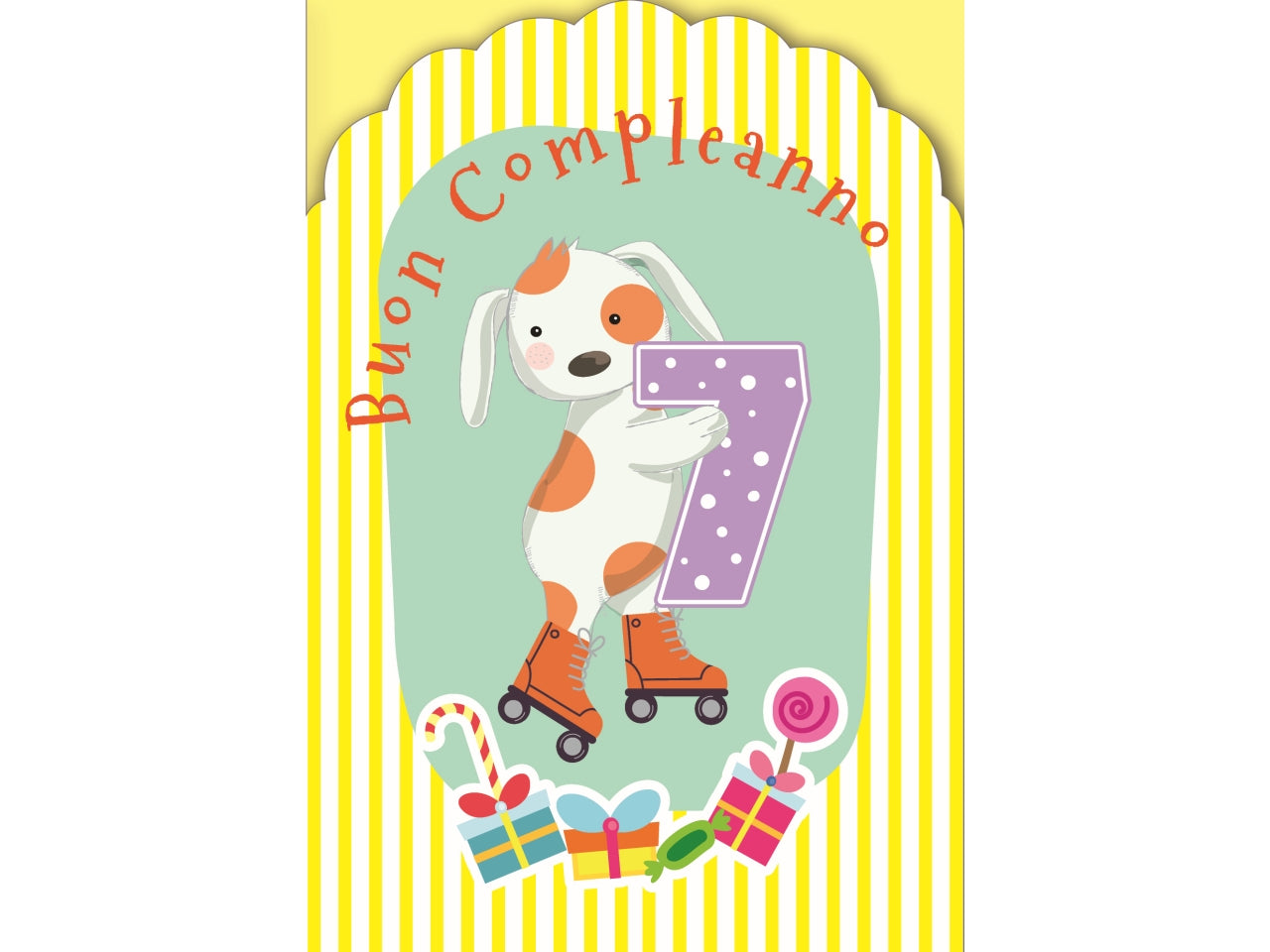 Biglietto buon compleanno 7° anno