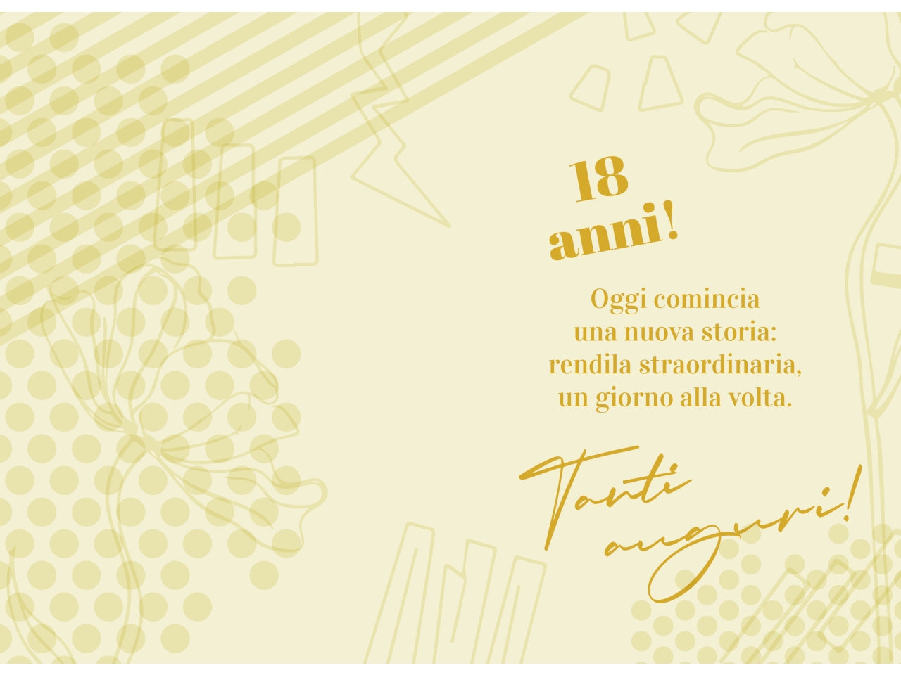 Biglietto buon compleanno 18 anniazzurro