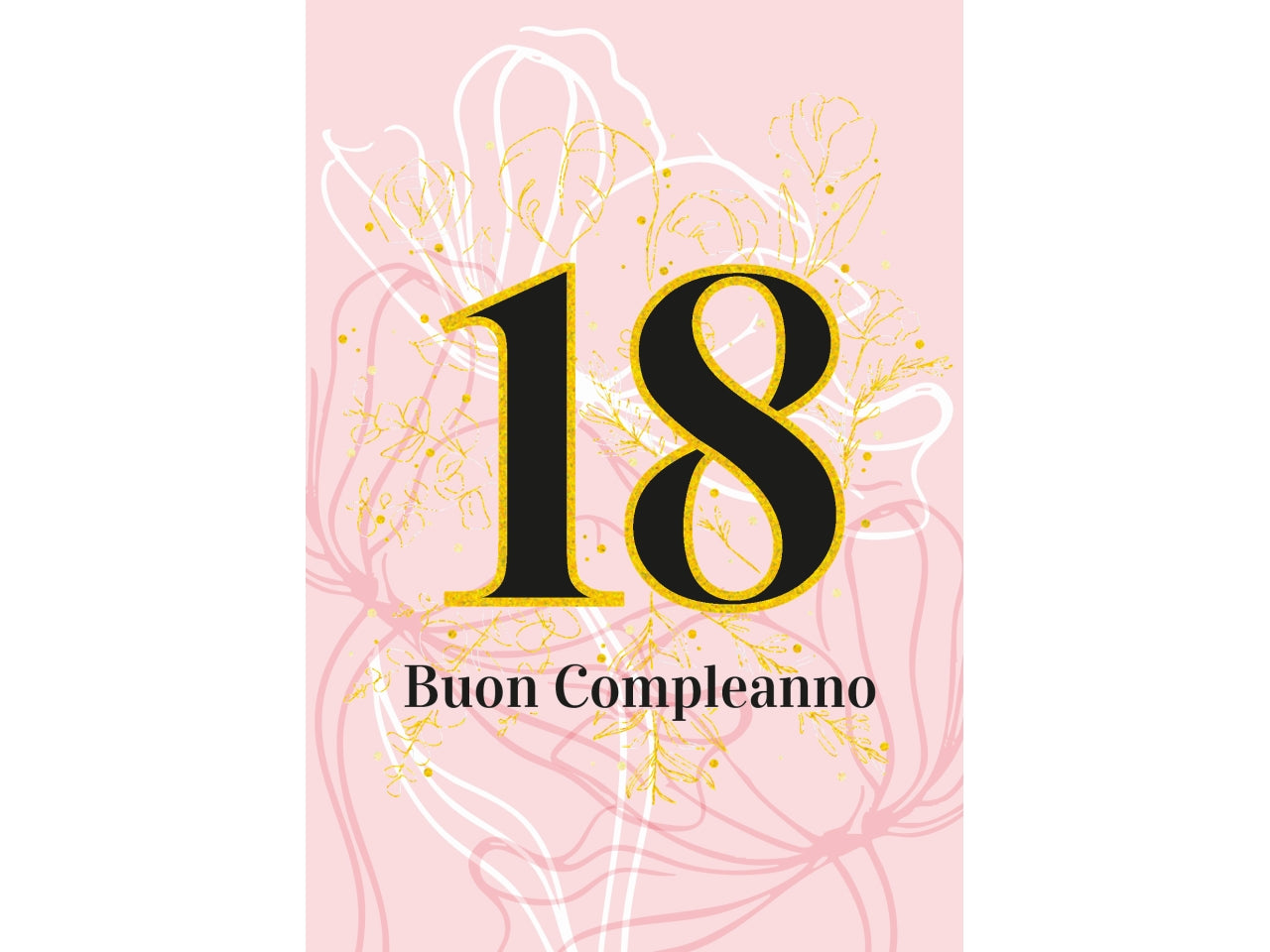 Biglietto buon compleanno 18 anni rosa