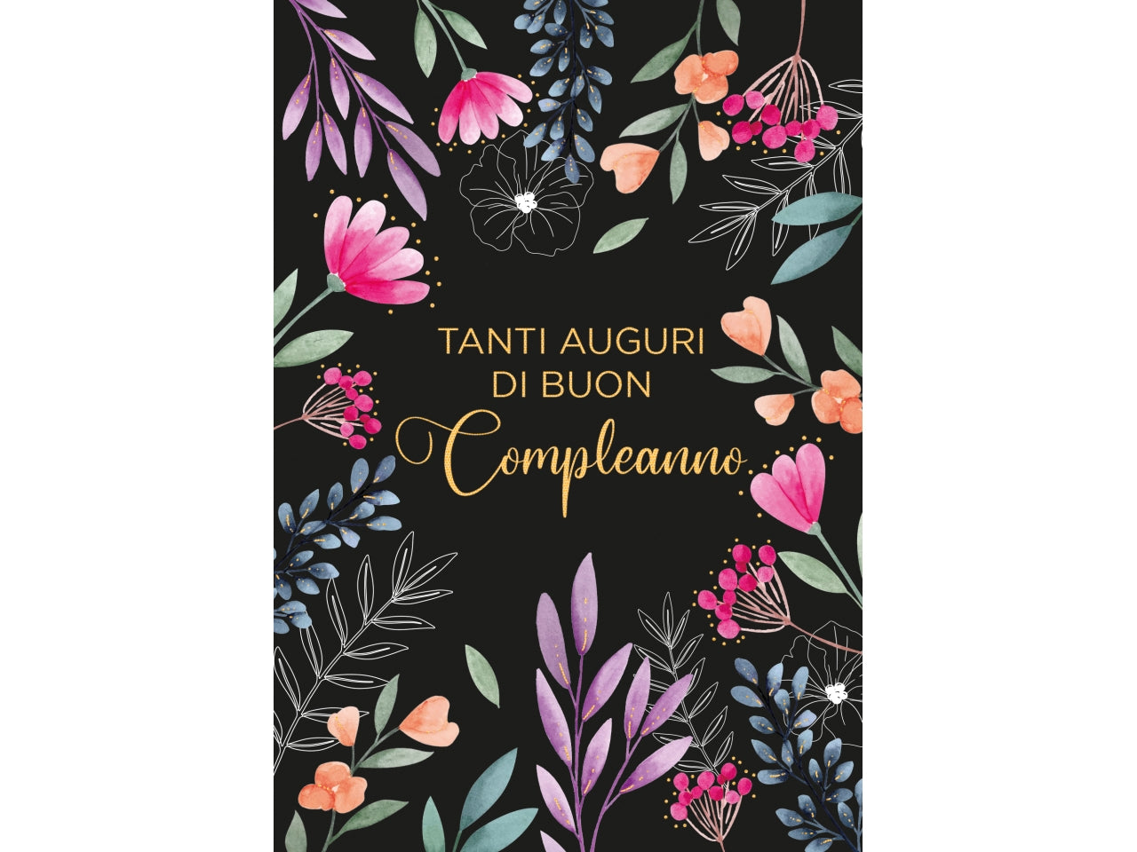Biglietto tanti auguri black femminile
