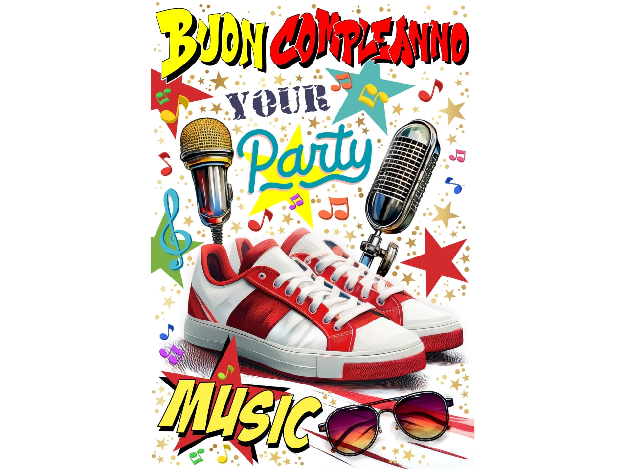 Biglietto portasoldi buon compleanno music