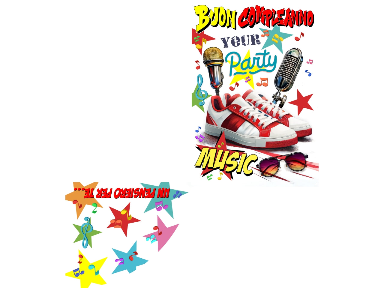 Biglietto portasoldi buon compleanno music