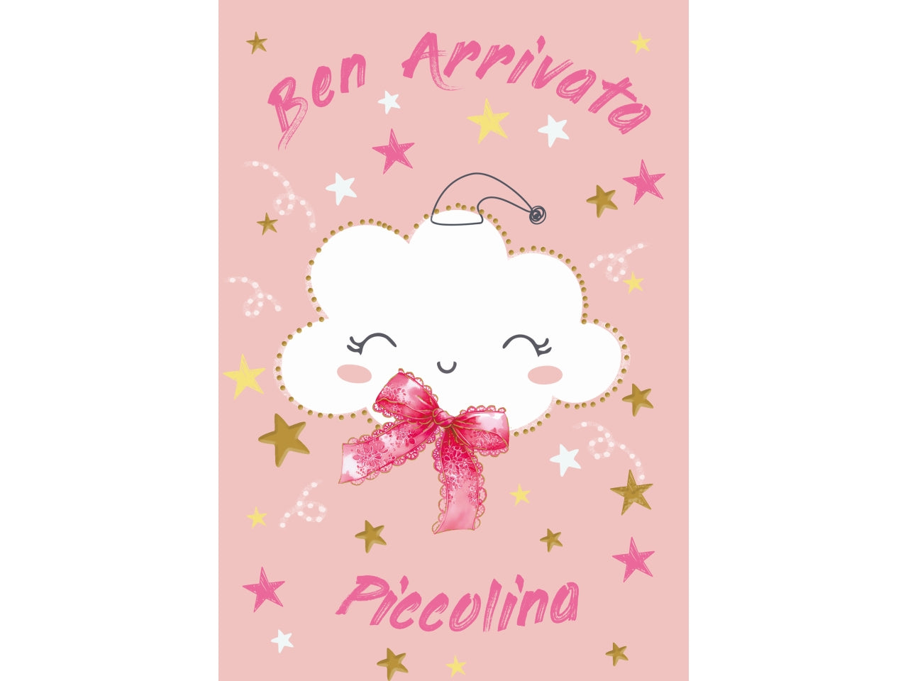Biglietto lieto evento ben arrivata piccolina