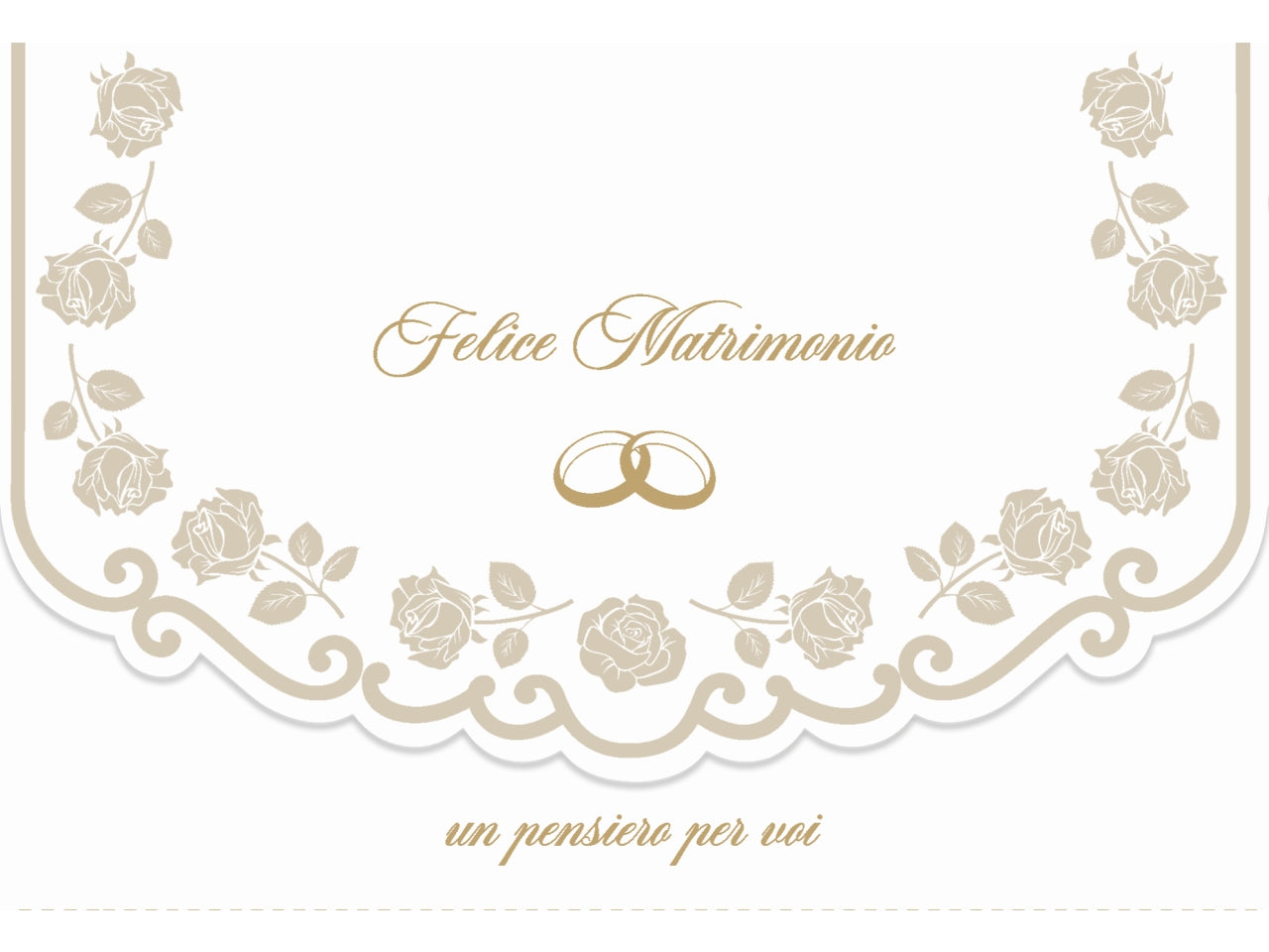 Biglietto portasoldi felice matrimonio oro