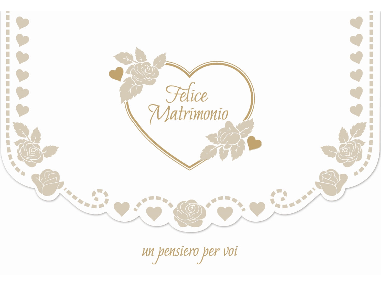 Biglietto portasoldi felice matrimonio oro