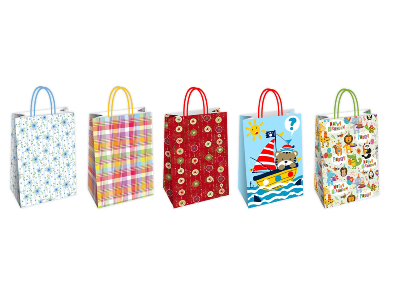 Shopper in carta 23x10x29cm, fantasie assortite