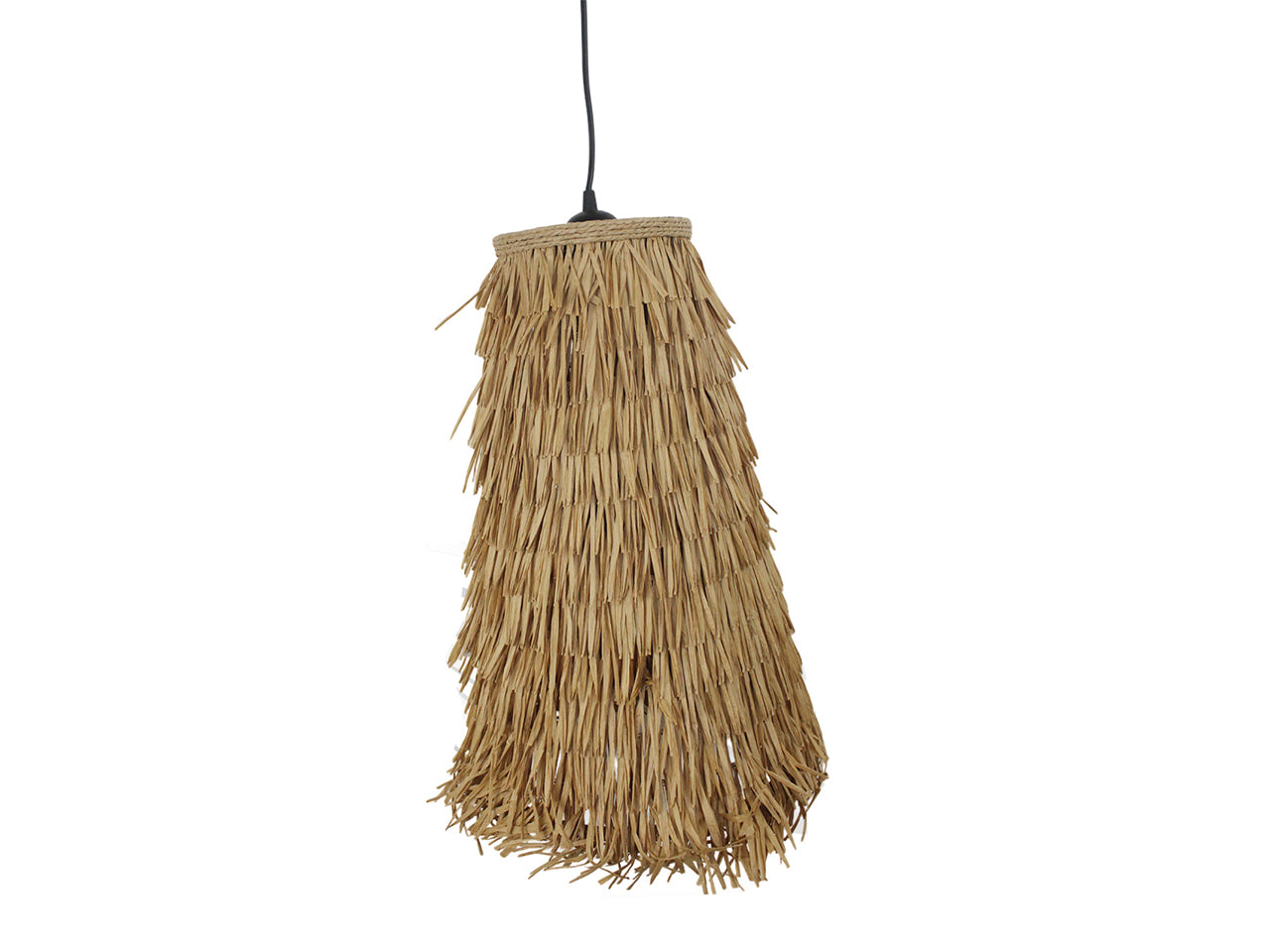 Lampadario in legno e bamboo 30x50cm