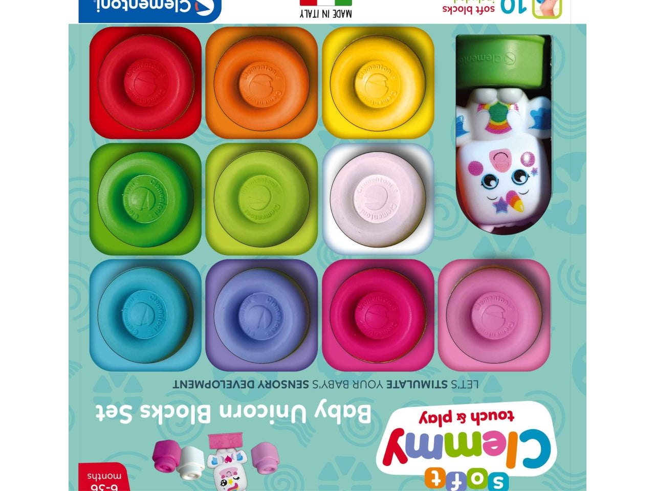 Baby Clementoni Clemmy Unicorn 10 Block Set