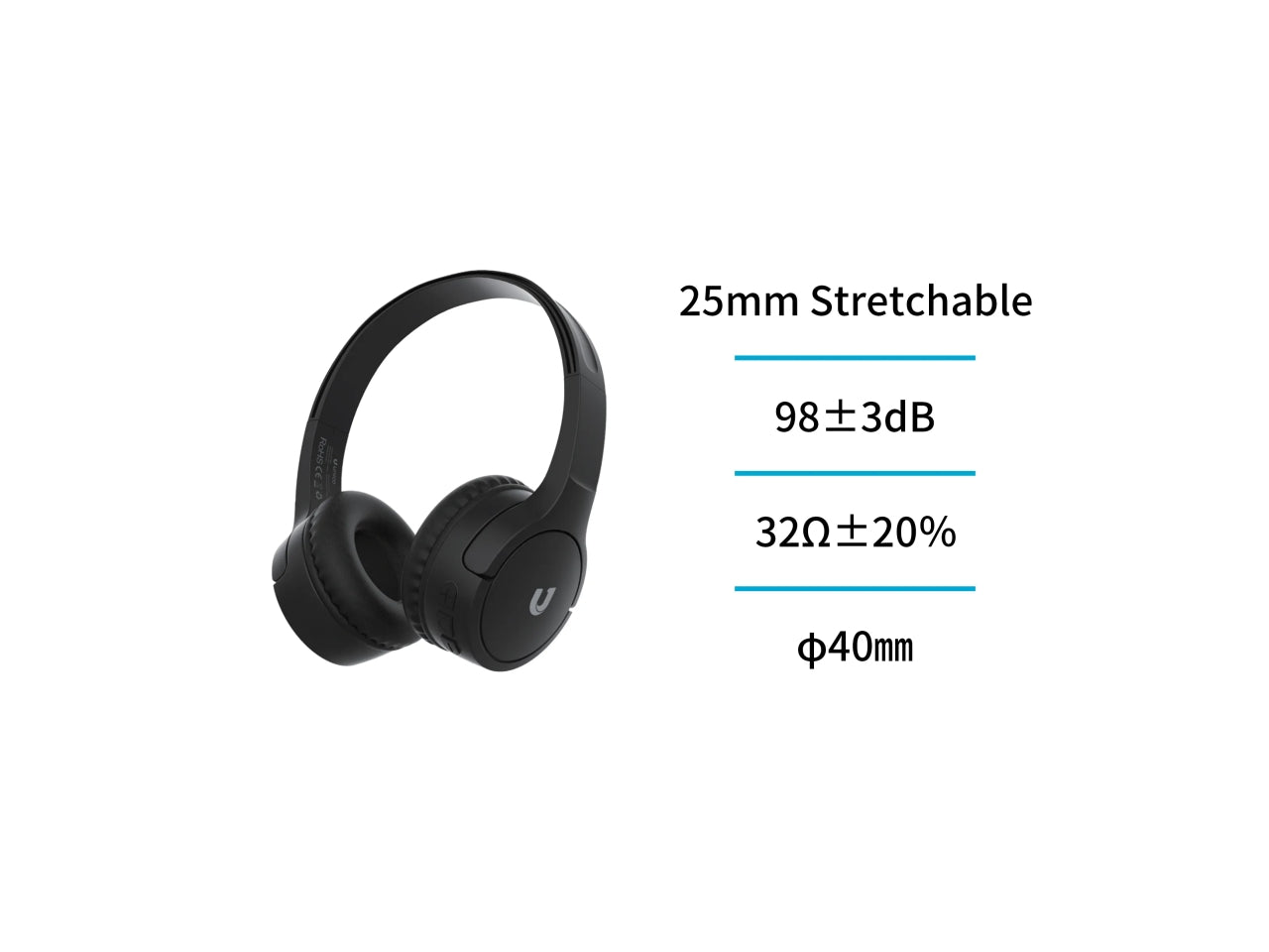 Cuffie Auricolari Bluetooth di tipo over-ear nero