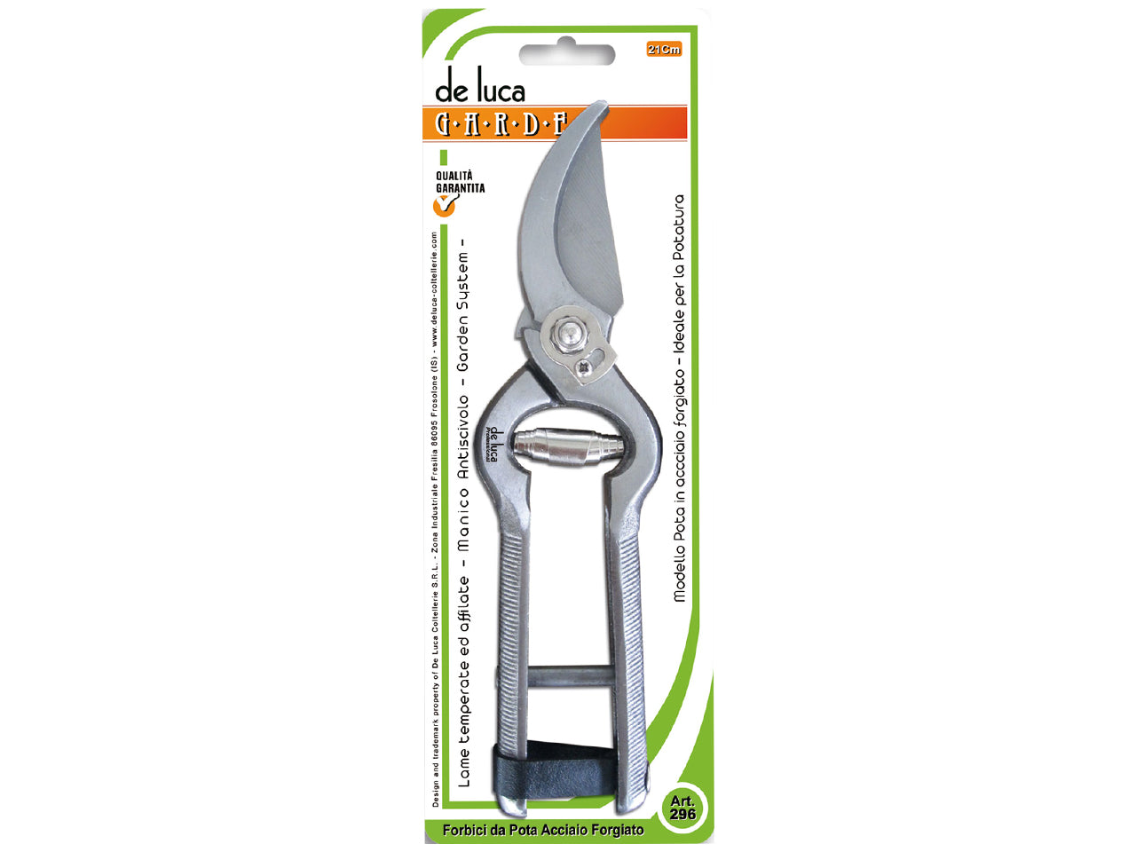 Forbici pota acciaio 21cm con fermadado linea garden