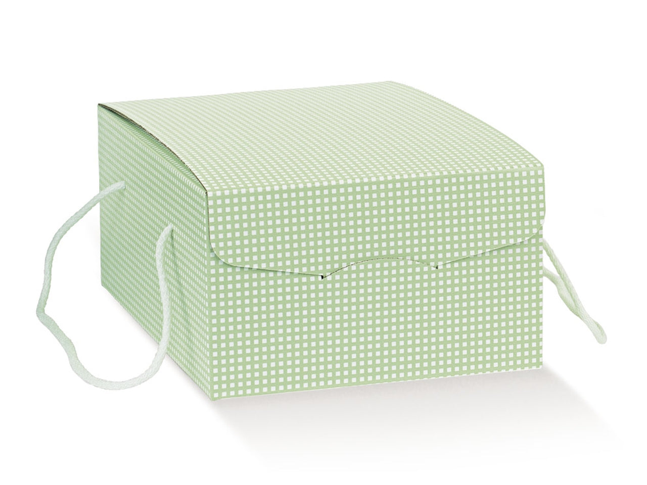 Quadretti verdino scatola segreto con laccetti 33,5x23,5x14cm