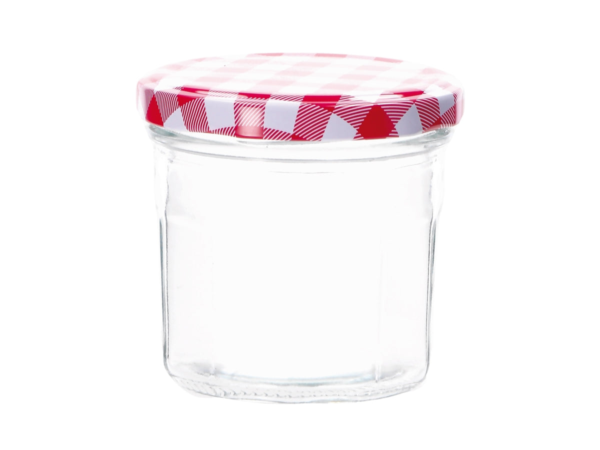Vasetto in vetro 100ml 7xh7cm con coperchio