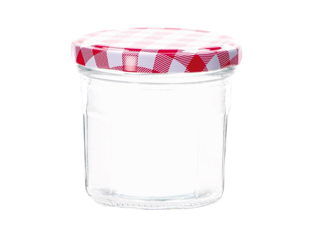 Vasetto in vetro 100ml 7xh7cm con coperchio