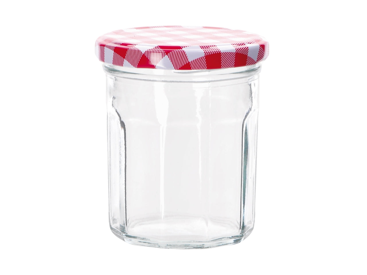 Vasetto in vetro 150ml 7xh9cm con coperchio