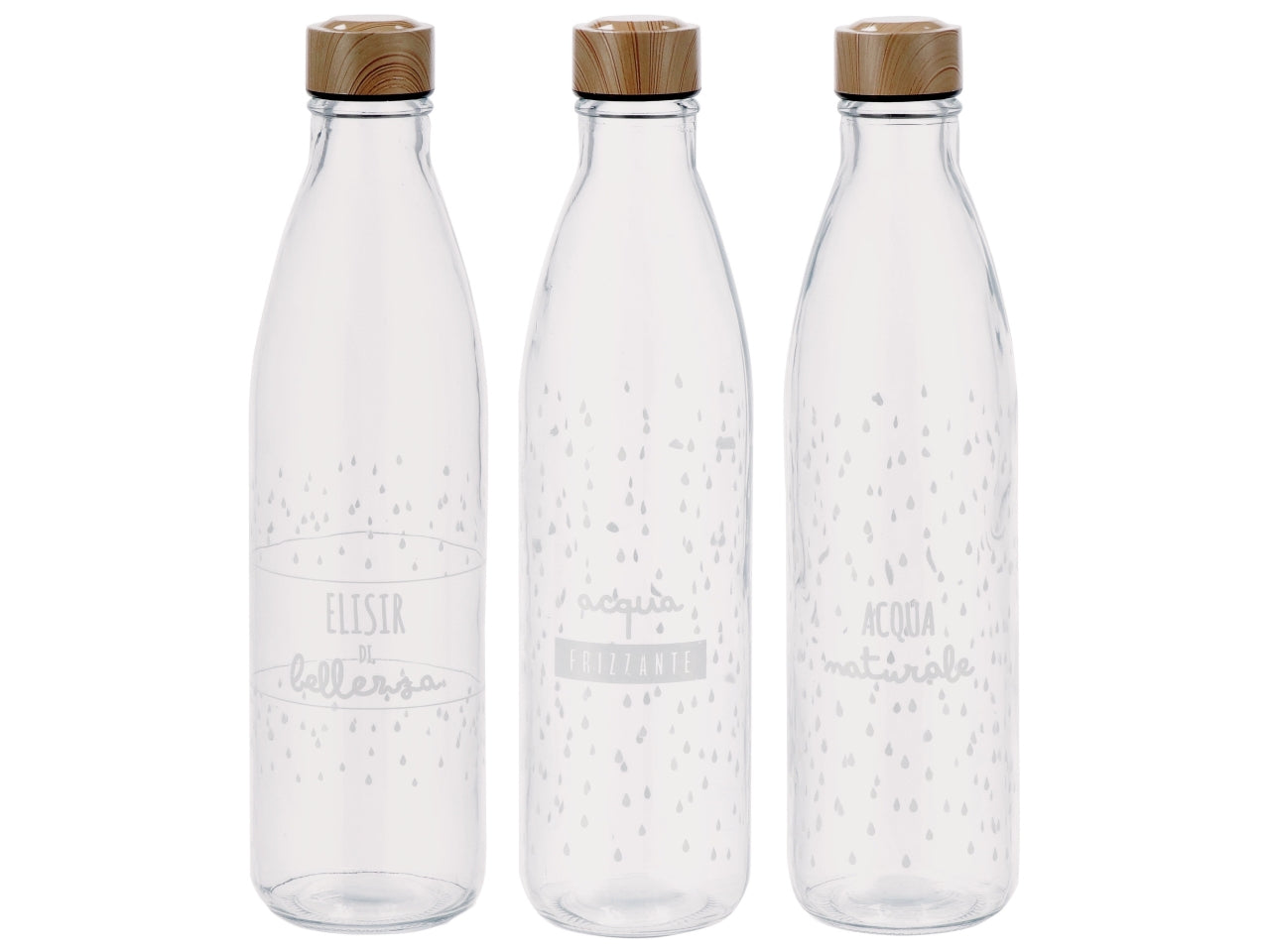 Bottiglia in vetro da 1L 8xh3cm