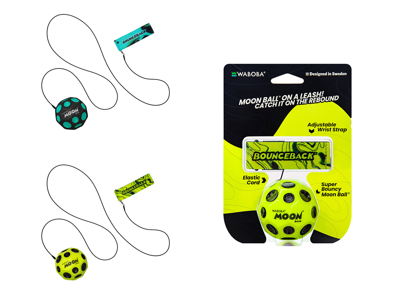 Pallina Moon Ball Bounceback con laccio e polsiera