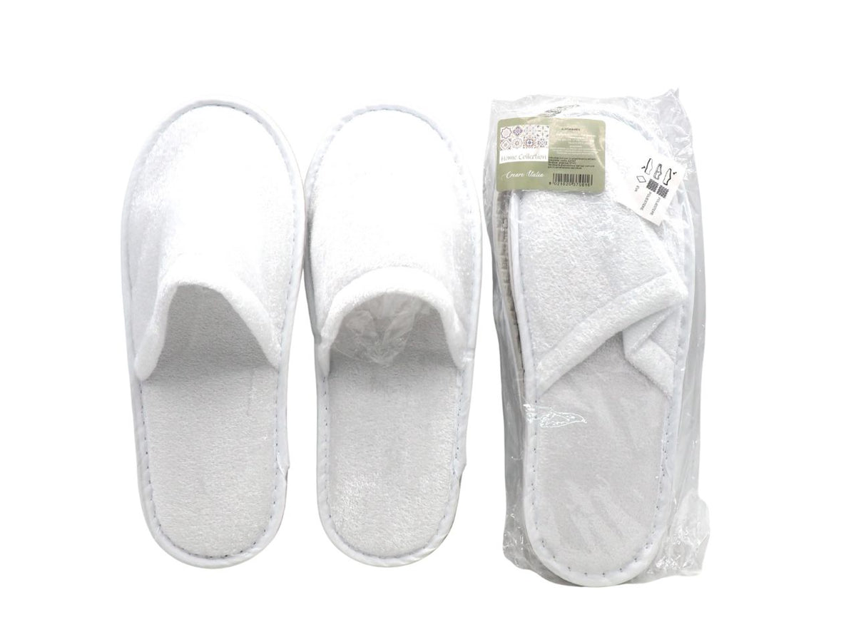 Set 2 ciabatte spugna bianca 27x10,5cm