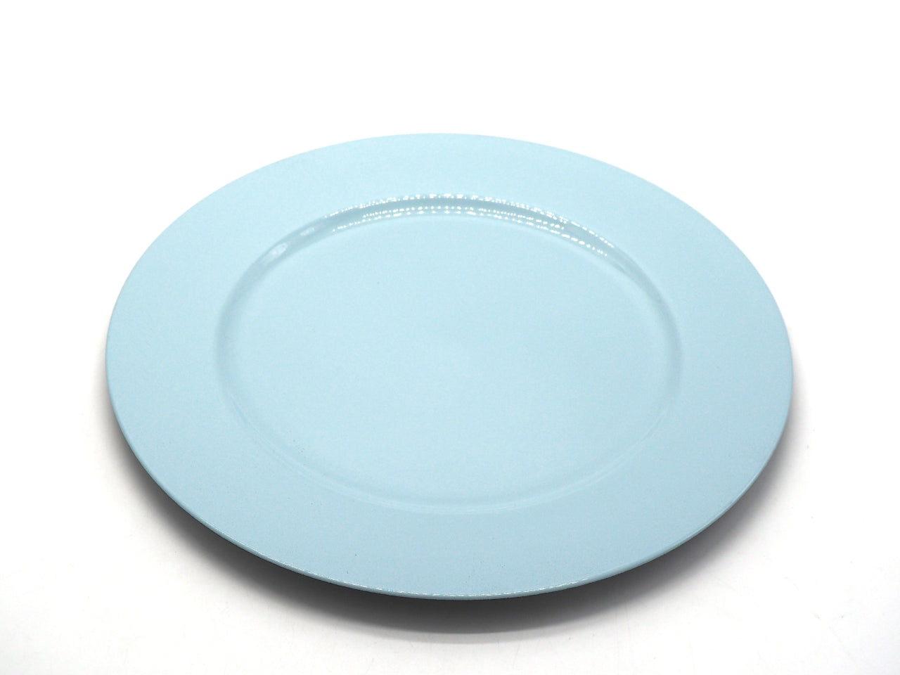 Piatto in plastica d.33cm azzurro pastello lucido