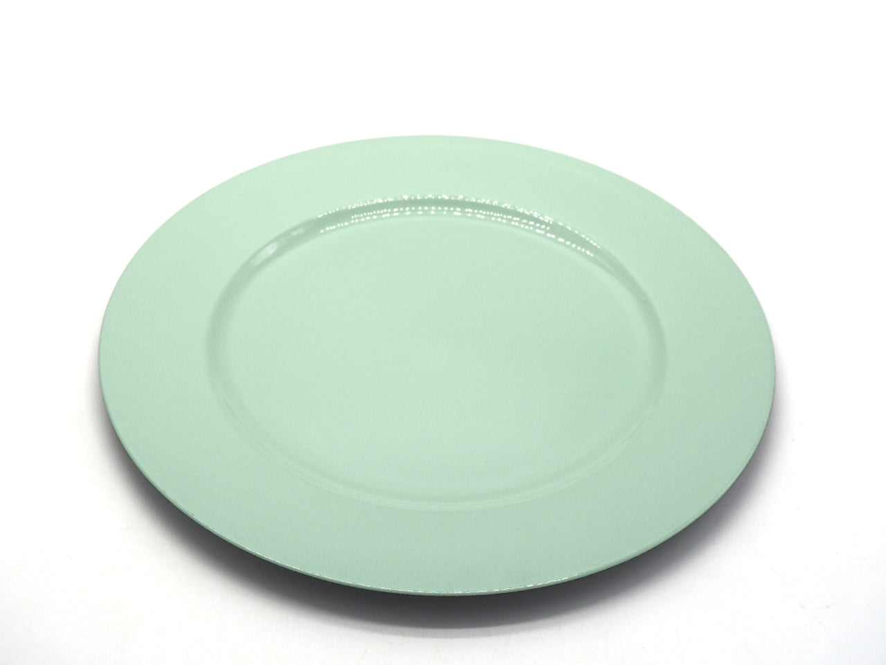 Piatto in plastica d.33cm verde pastello lucido