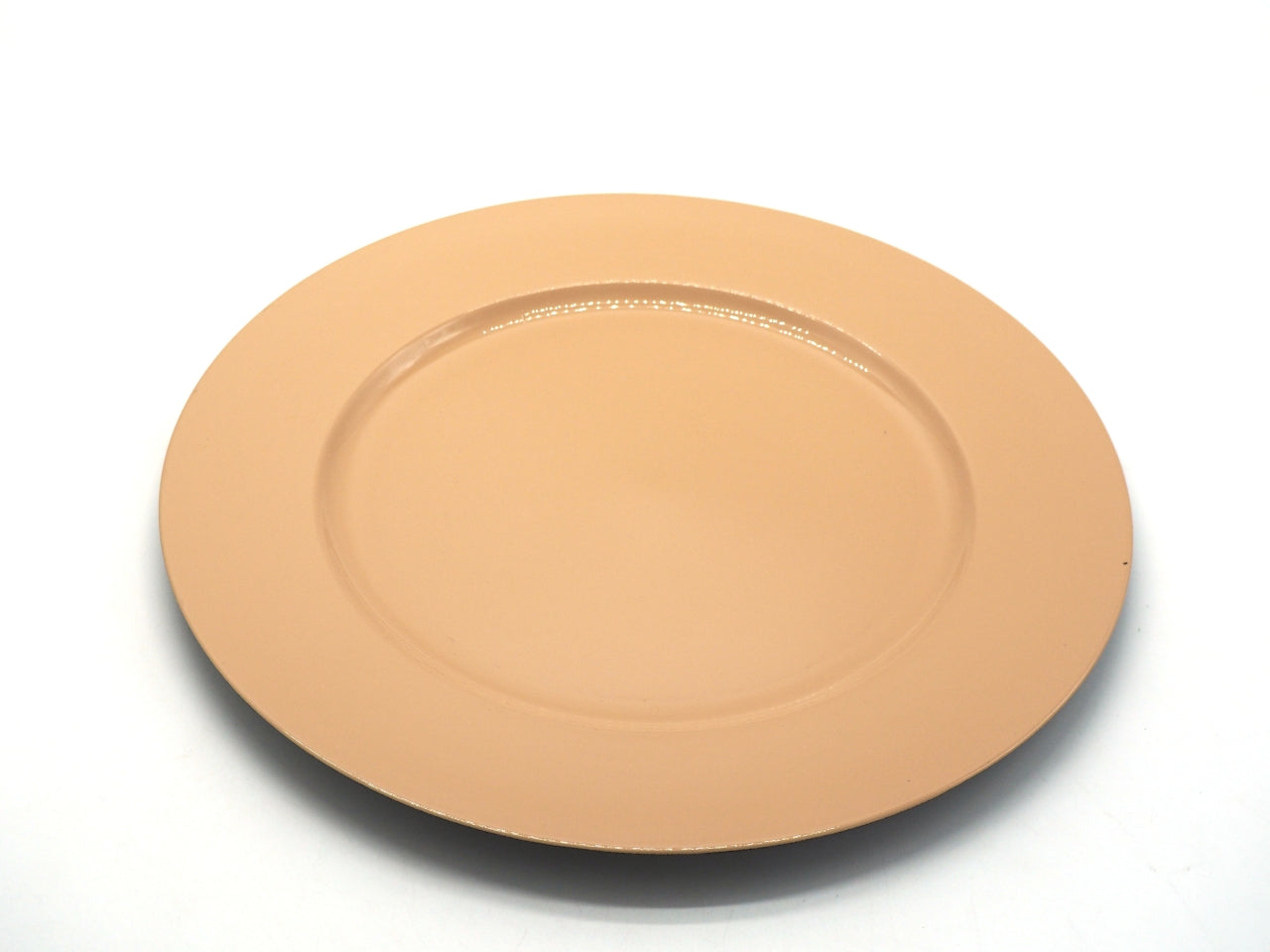 Piatto in plastica d.33cm beige pastello lucido