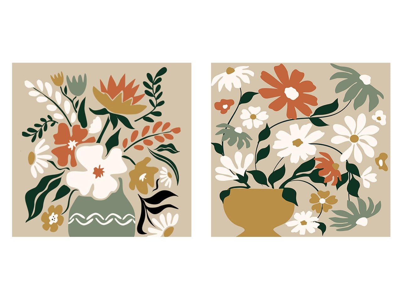 Quadro 50x50cm flora materica assortiti