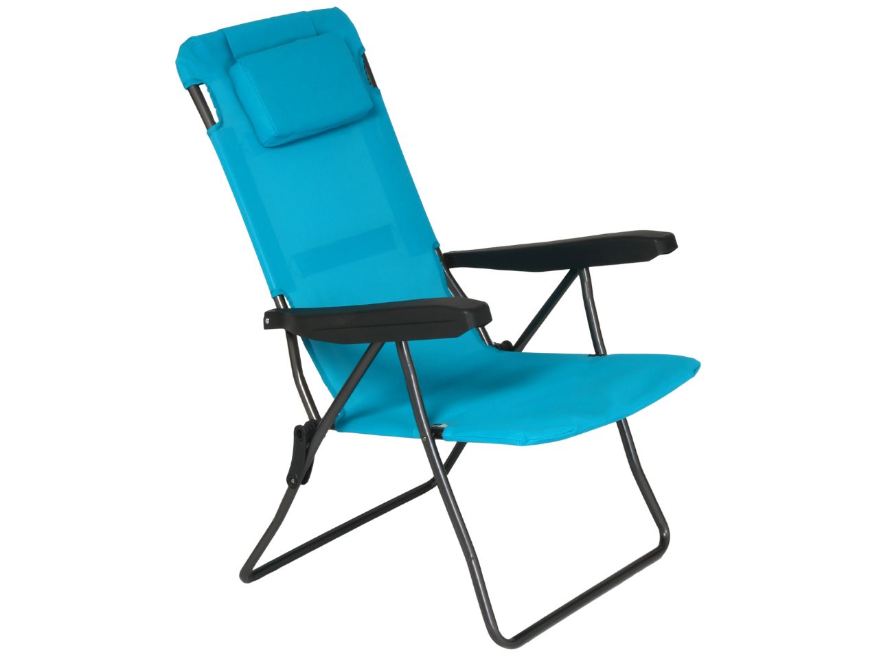 Sedia lipari textilene 5 posizioni 120x60x68cm blu navy