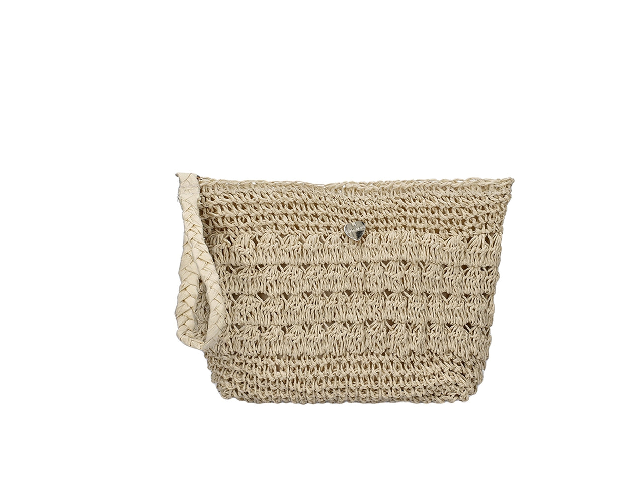 pochette con rilievi bubble27x18x8cm naturale