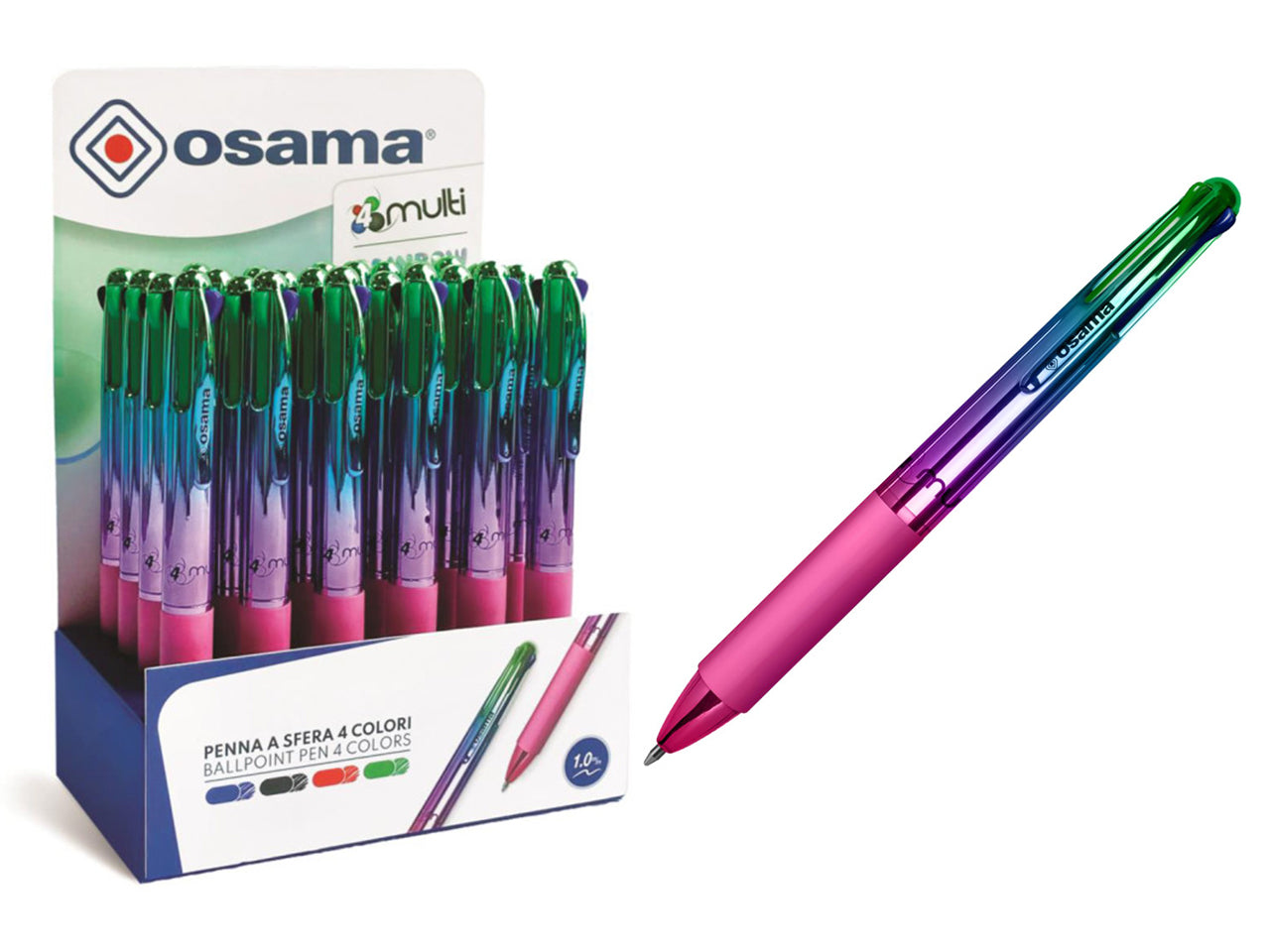 Penna a sfera Rainbow 4colori