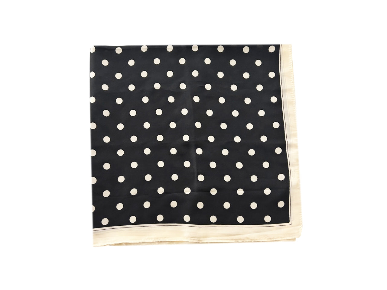Foulard baralino 70x70cm a pois nero