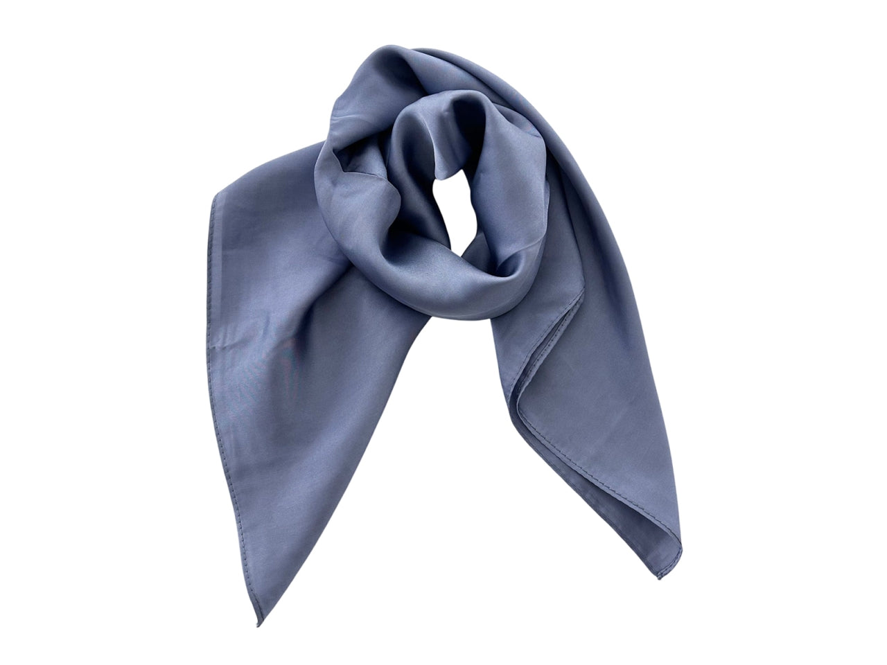 Foulard baralino 70x70cm tinta unita denim