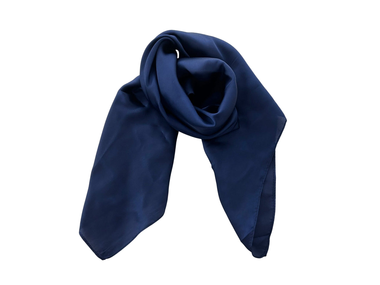 Foulard baralino 70x70cm tinta unita blu navy