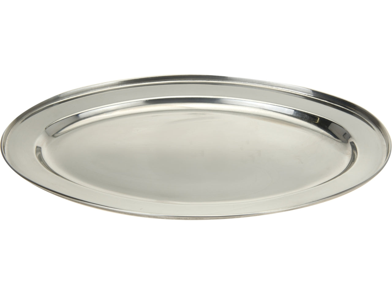 Vassoio da portata in acciaio inox dimensioni 40x26,5cm peso 340gr