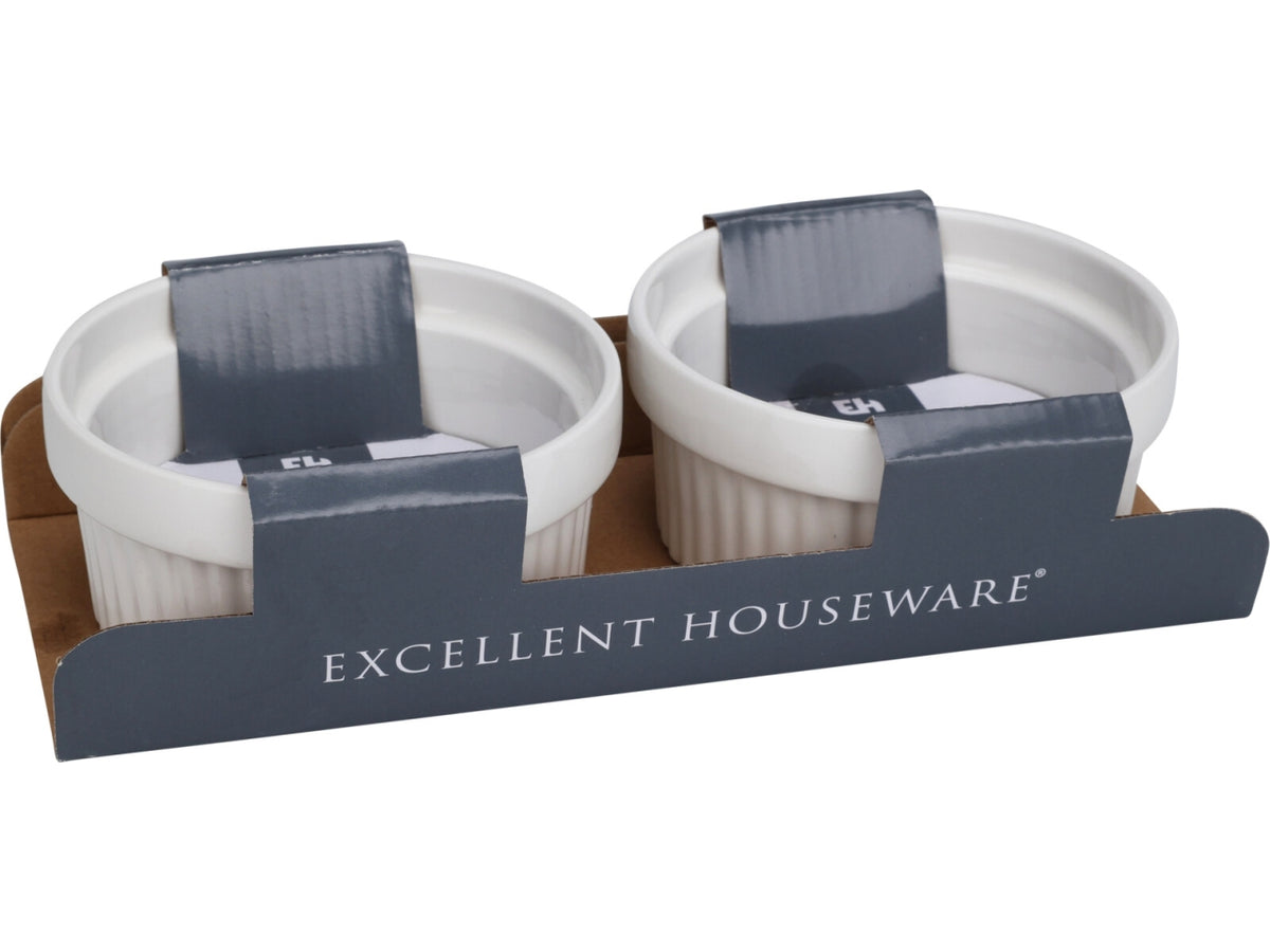 Pirofile in porcellana set 2 pezzi 260ml 11x4,8cm