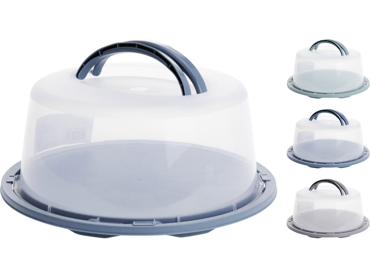 Contenitore torta tondo in PP con capacità di 7lt in 3 colori aurora assortiti