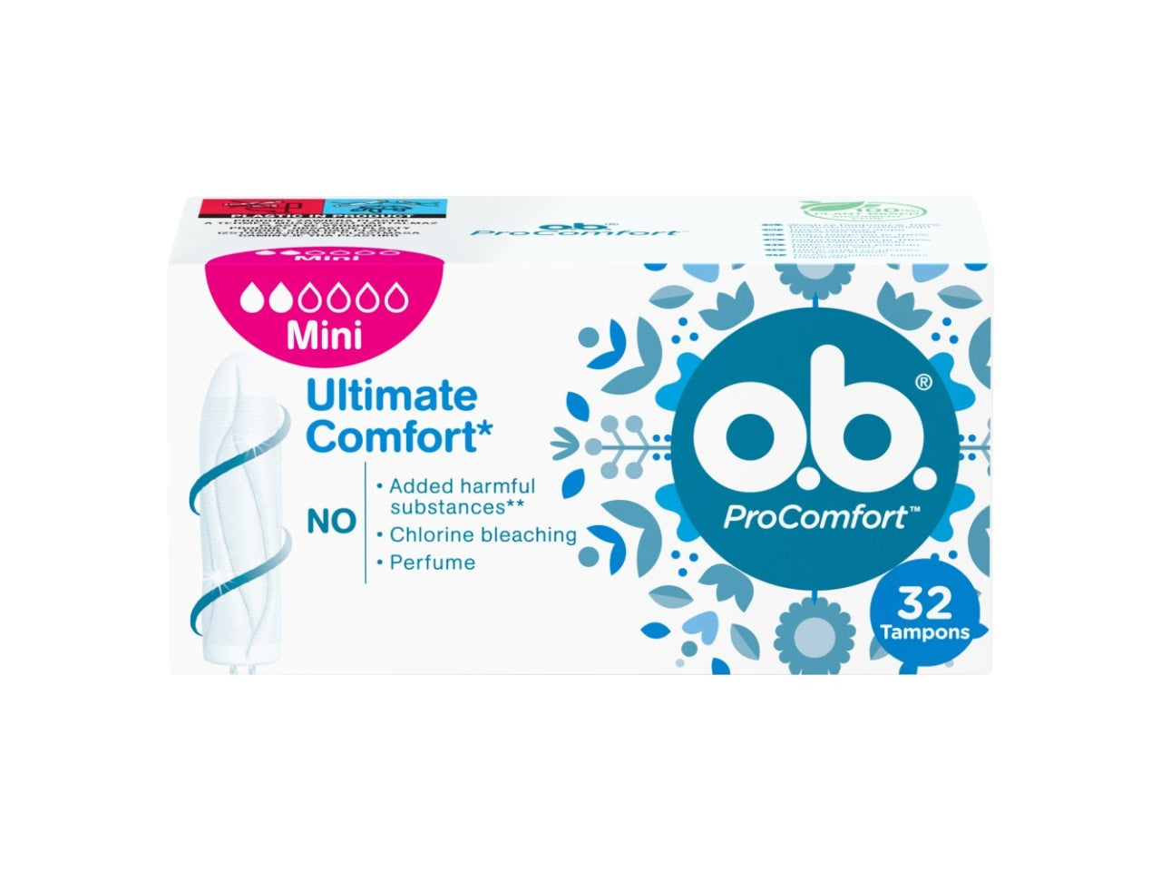 Ob mini assorbenti procomfort set da 32 assorbenti $