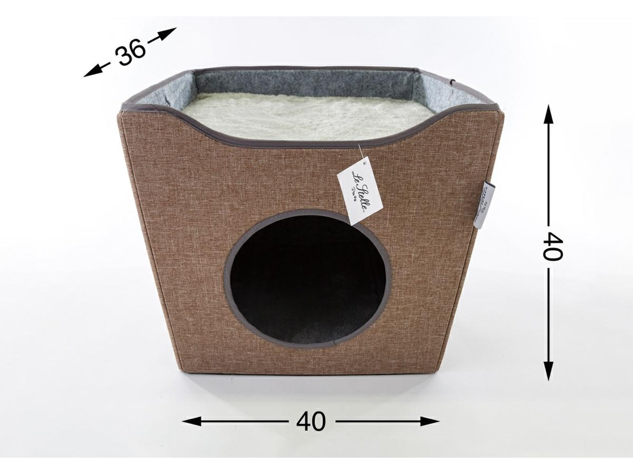 Cuccia pieghevole 40x40xh.36cm colore marrone