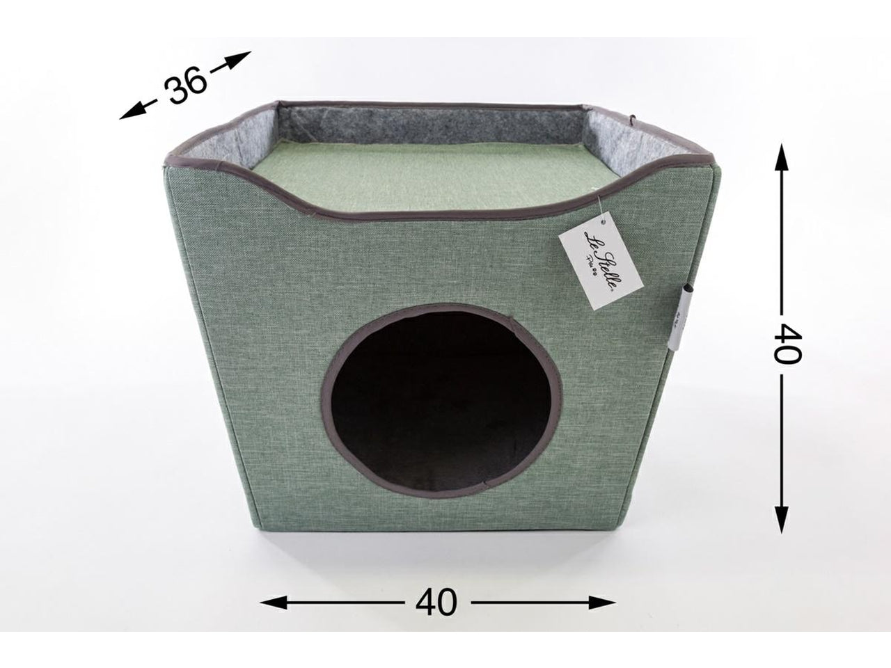 Cuccia pieghevole 40x40xh.36cm colore verde