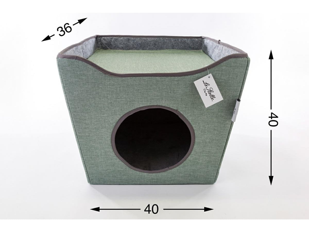 Cuccia pieghevole 40x40xh.36cm colore verde