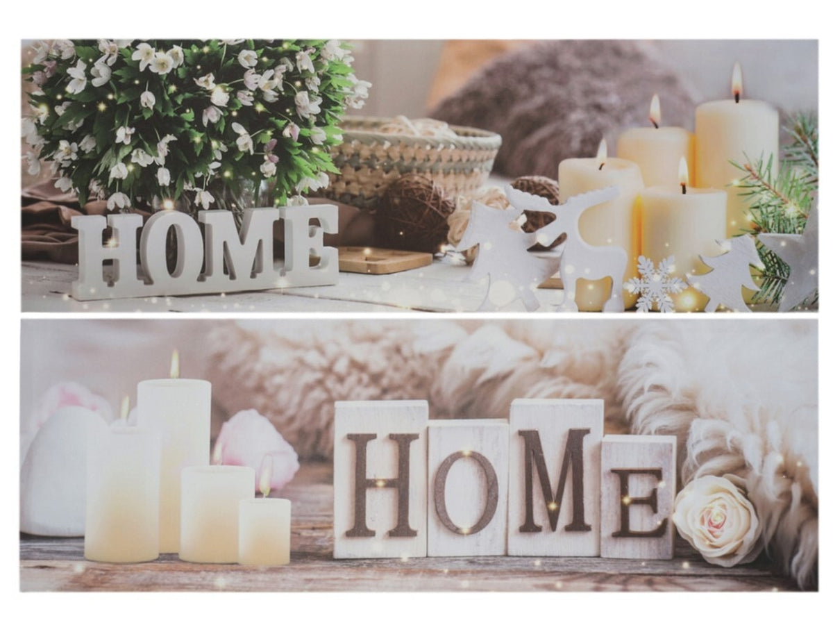 Quadro home candles 30x90x2,5cm in 2 assortimenti $