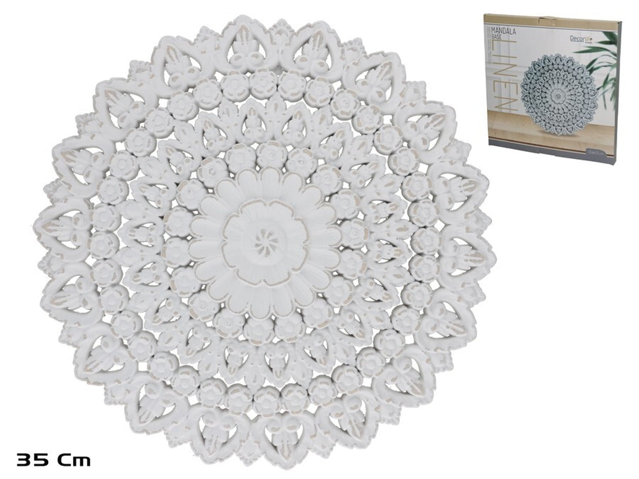 Base mandala in mdf 35x1,5x35cm