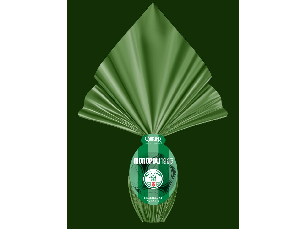 Uovo di cioccolato al latte Dulciar tifoso Ss Monopoli 240gr