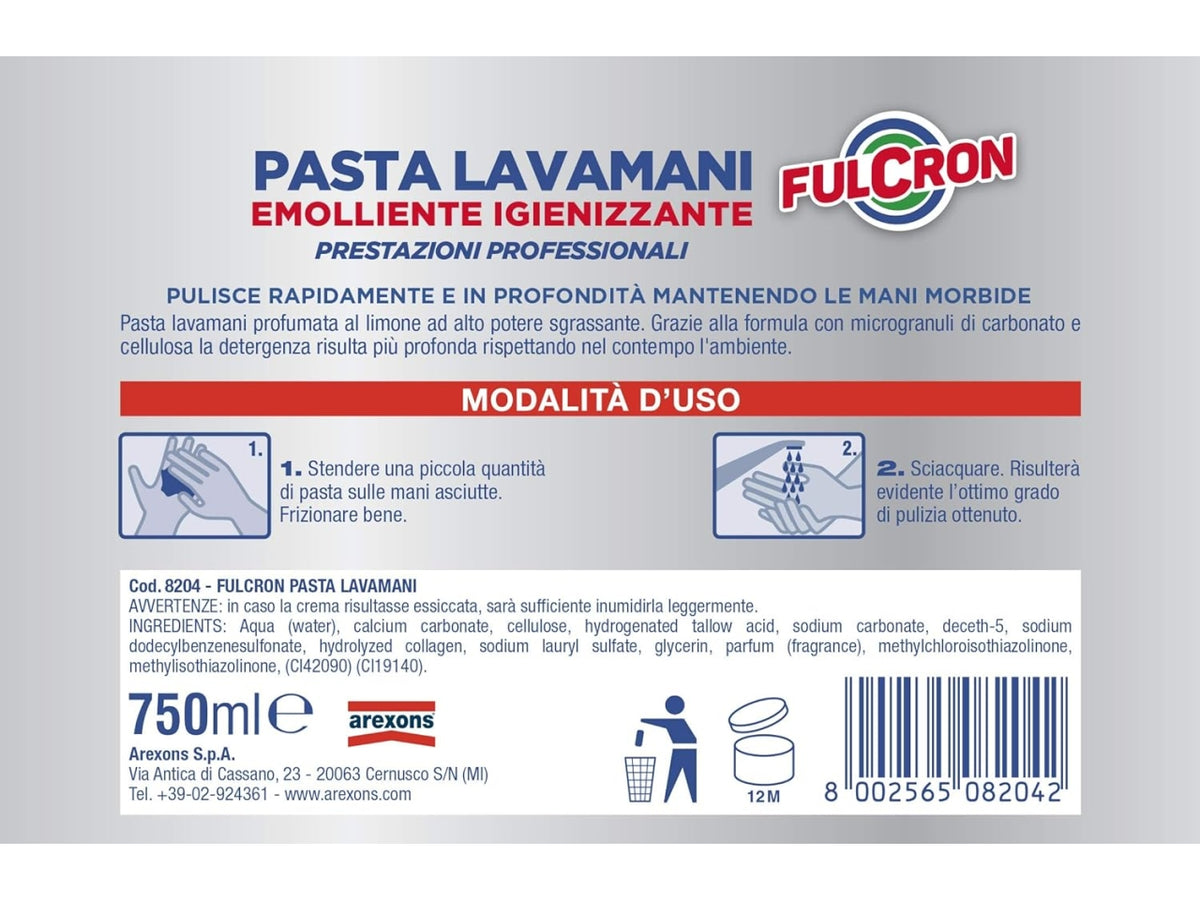 Fulcron pasta lavamani igienizzante 750ml
