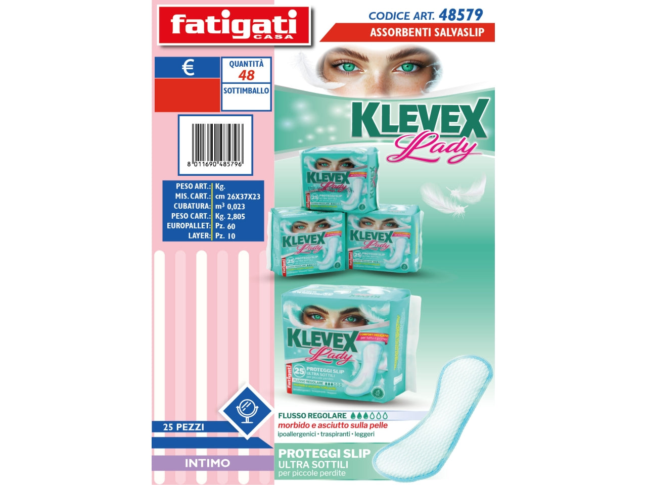Assorbenti salvaslip 25pz klevexlad