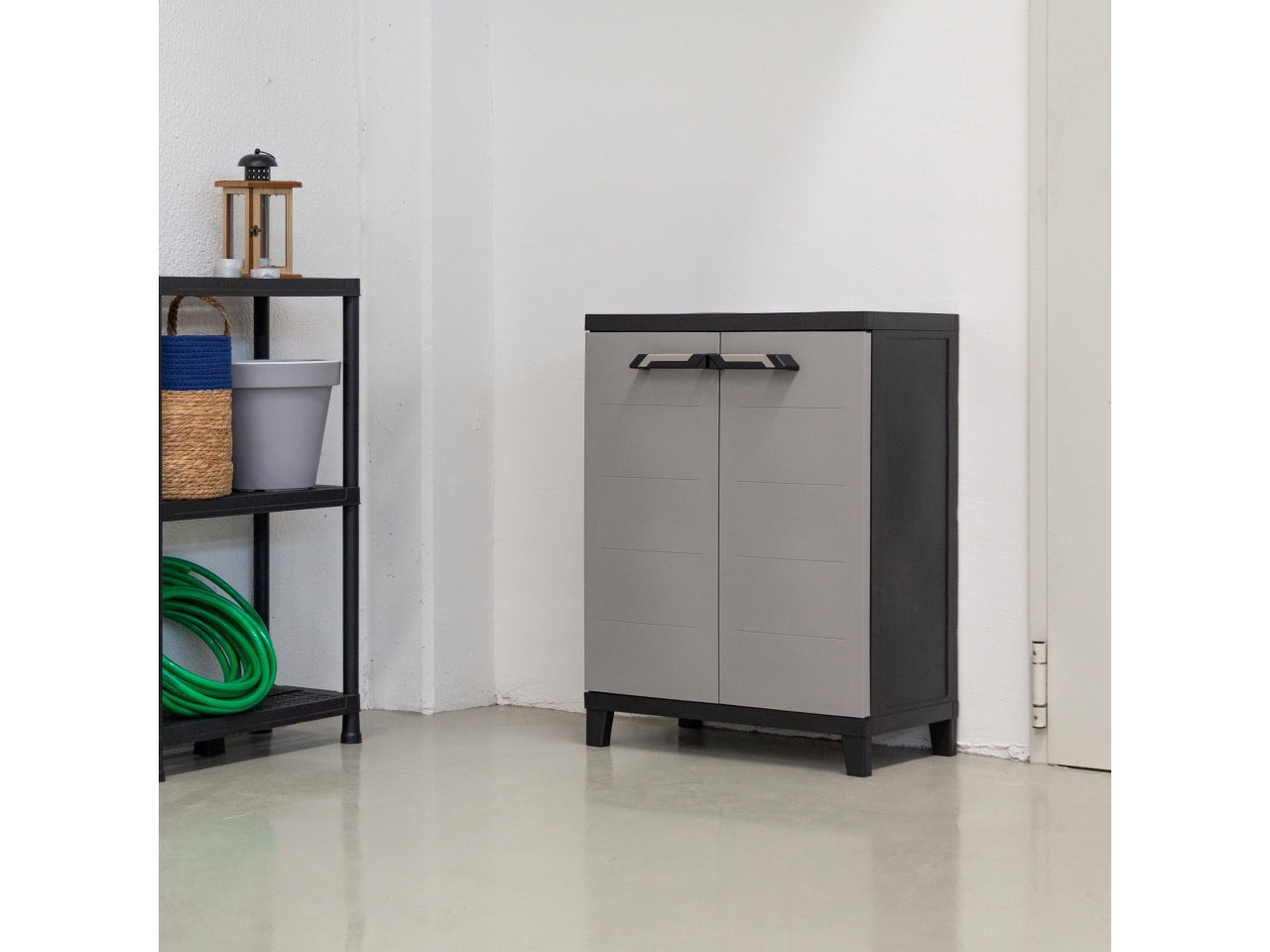 Armadio prime basso antracite scuro/grigio tortora