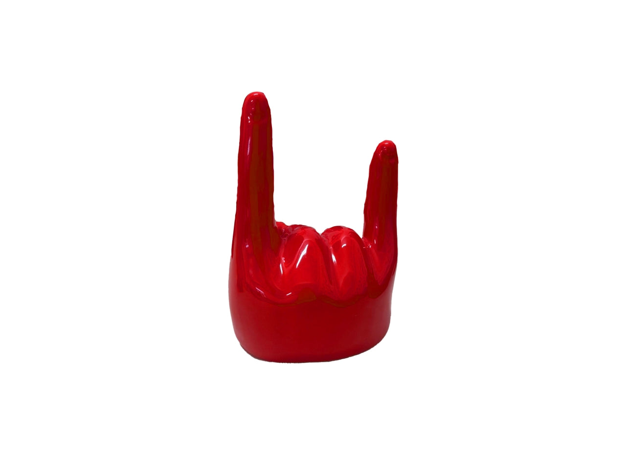 Mano corna rossa h.7cm