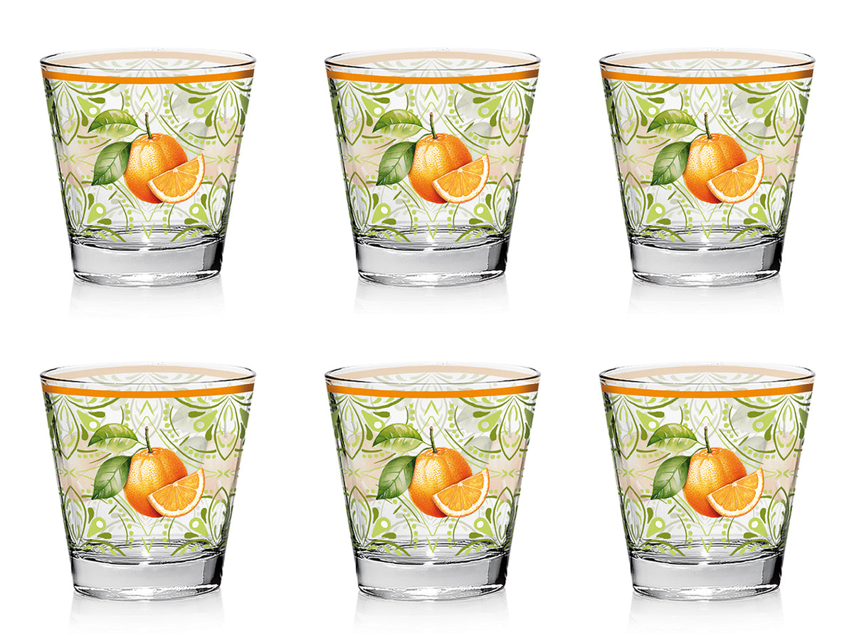Sunny orange bicchieri nadia acqua 250cc set da 6 bicchieri