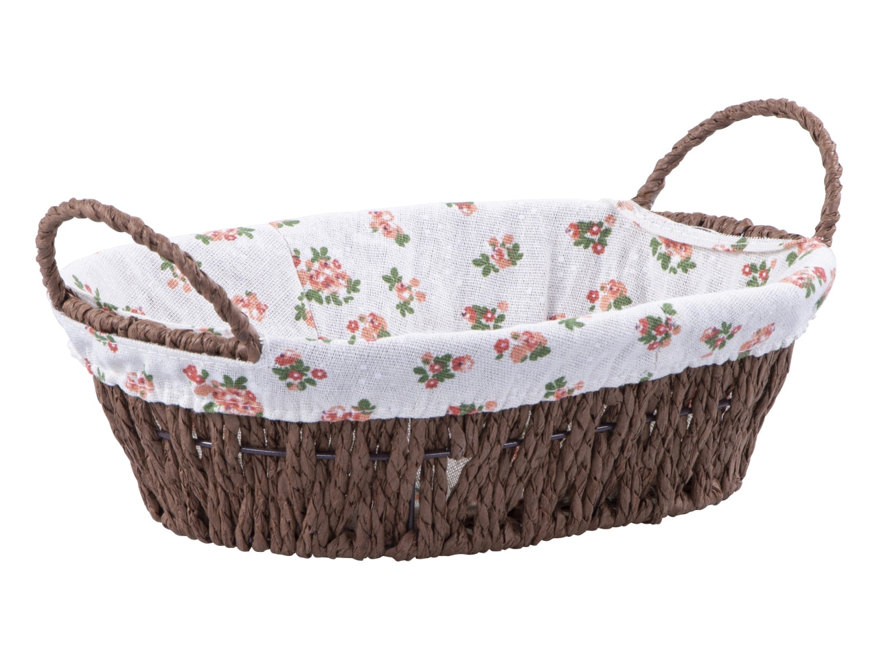 Cestino ovale 27x20cm in cordoncino di carta anima metallo con ferretto