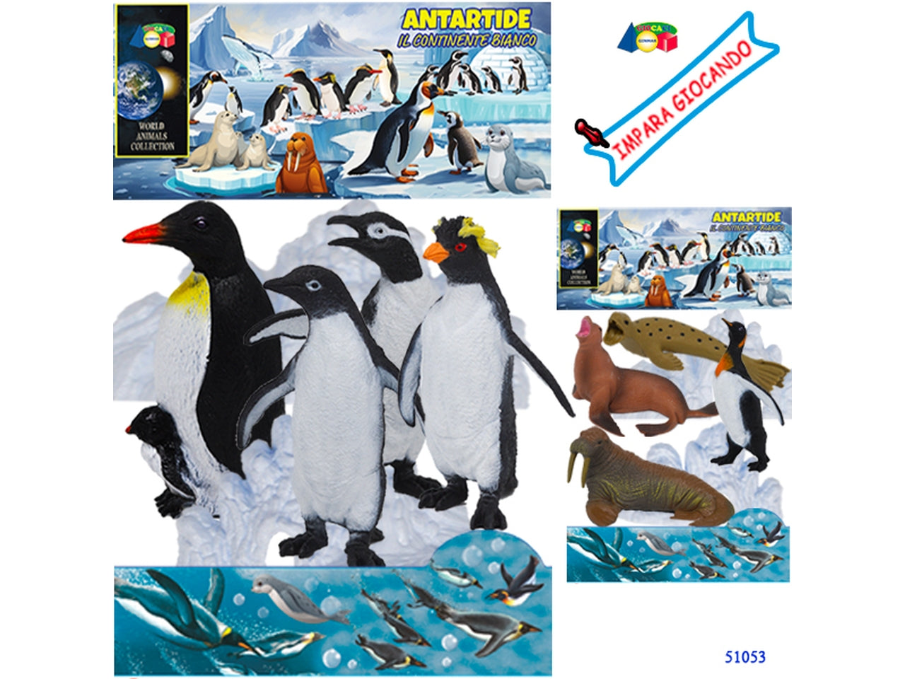 Pinguini/animali polari antartide assortiti