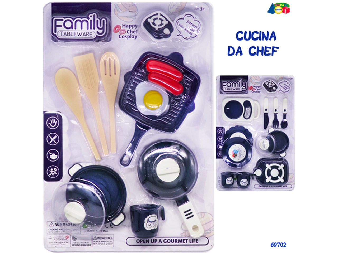 Set cucina professionale con pentole assortito
